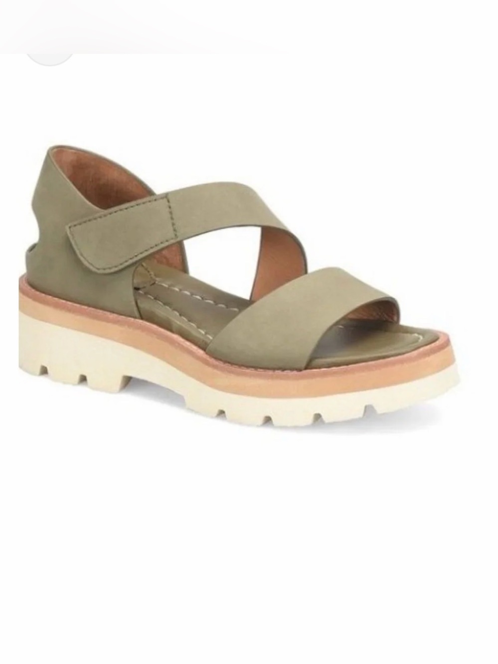 Sofft Pru Olive Green Women's Chunky Strap Sandals